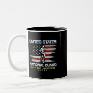 National Guard Veteran Immer Bereit Amerikanische Zweifarbige Tasse