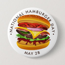 National Hamburger Day Button