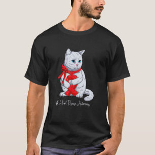 National Heart Disease Awareness Month Red Ribbon T-Shirt
