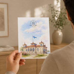 National High School, Kronoby, Finnland Reise Postkarte