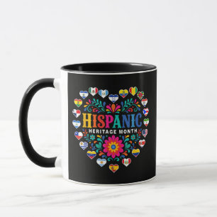 National Hispanic Heritage Month Herzflaggen Tasse