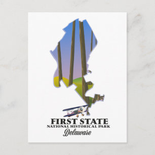 National Historical Park Delaware (erster Staat) Postkarte