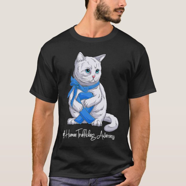 National Human Trafficking Awareness Month Blue Ri T-Shirt (Vorderseite)