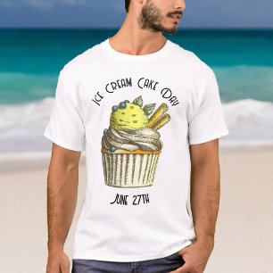 National Ice Cream Cake Day Custom Men's T-Shirt