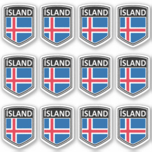 National - Insel Aufkleber