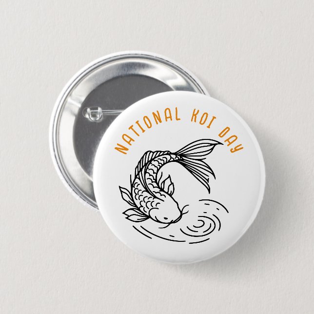 National Koi Day Button (Vorne & Hinten)
