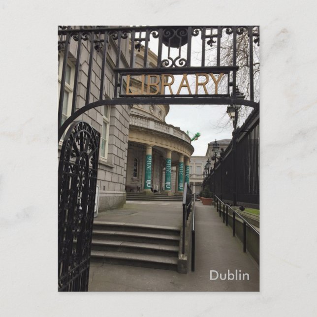 National Library of Ireland, Dublin, Irland Postkarte (Vorderseite)