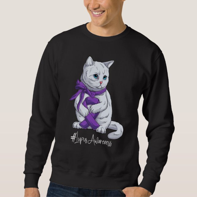National Lupus Awareness Month Purple Ribbon Cute  Sweatshirt (Vorderseite)