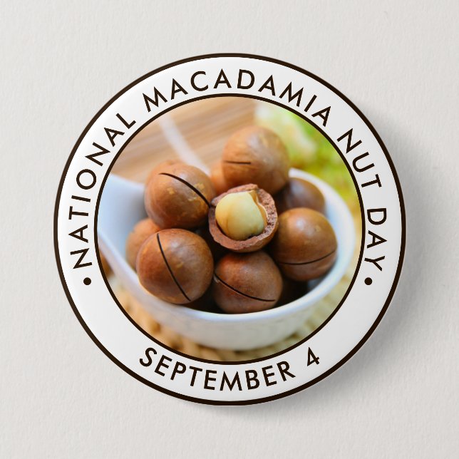 National Macadamia Nut Day Button (Vorderseite)