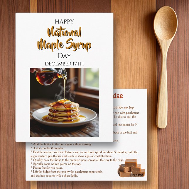 National Maple Syrup Day - December 17th Postkarte (Von Creator hochgeladen)