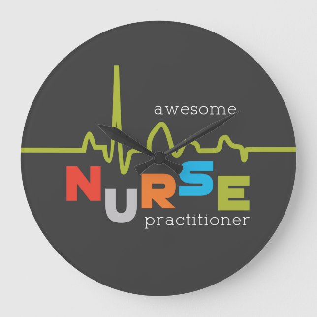 National Nurse Practitioner Week Awesome Große Wanduhr (Vorderseite)