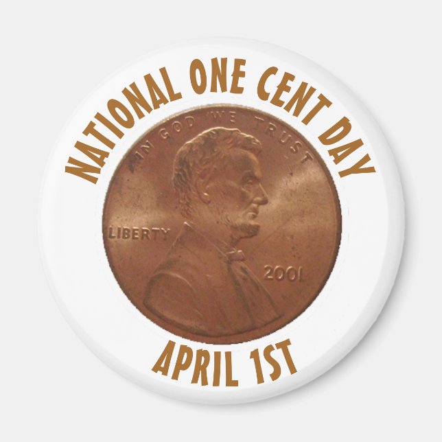 National One Cent Day Holidays Magazin Magnet (Vorne)