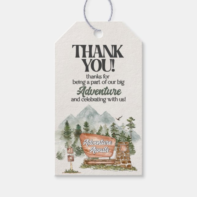 National Park Adventure erwartet Gefallen Vielen D Geschenkanhänger (Vorderseite)