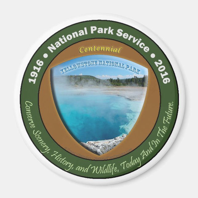 National Park Centennial Magnet Yellowstone 3 in (Vorne)
