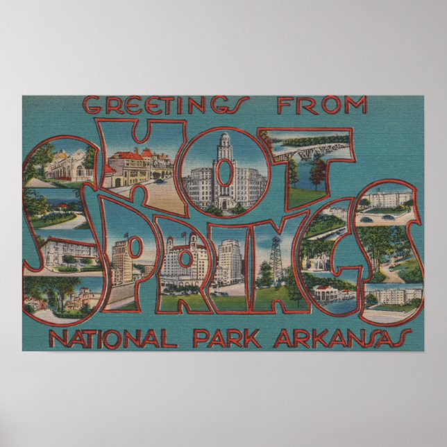 National Park der heißen Quellen, Arkansas Poster (Vorne)