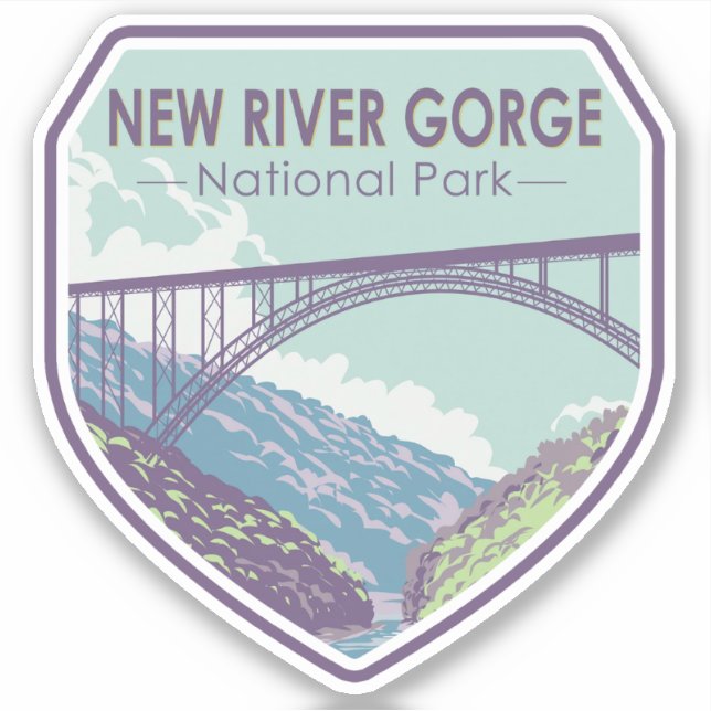 National Park der New River Gorge Aufkleber (Vorderseite)