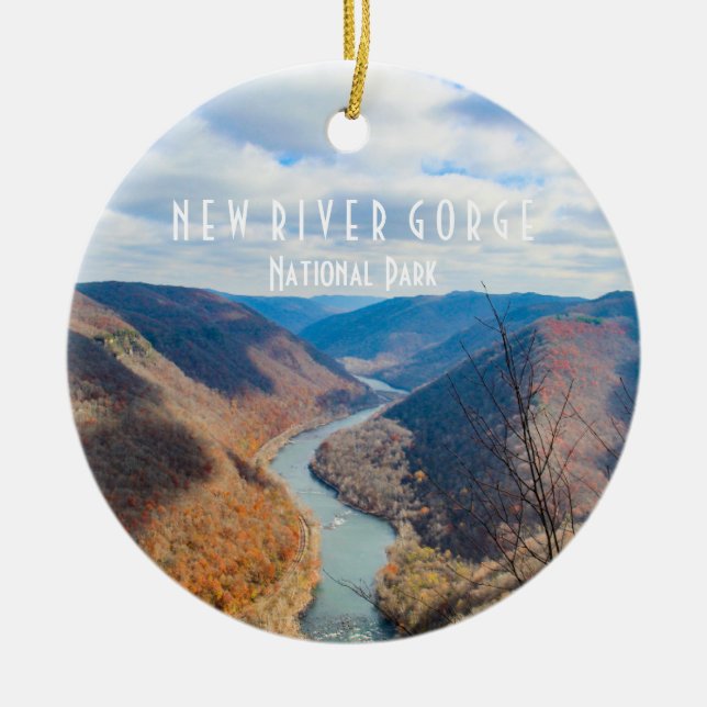 National Park der New River Gorge Keramik Ornament (Vorne)