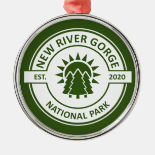 National Park der New River Gorge Ornament Aus Metall