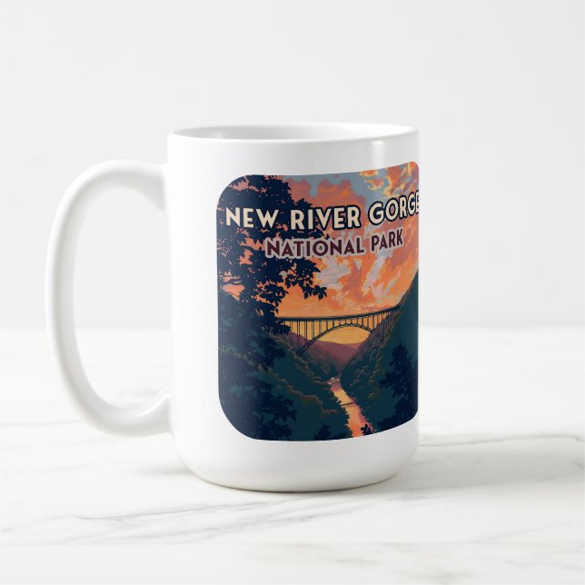 National Park der New River Gorge West Virginia Br Kaffeetasse (Links)