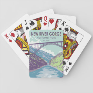 National Park der New River Gorge West Virginia Br Spielkarten
