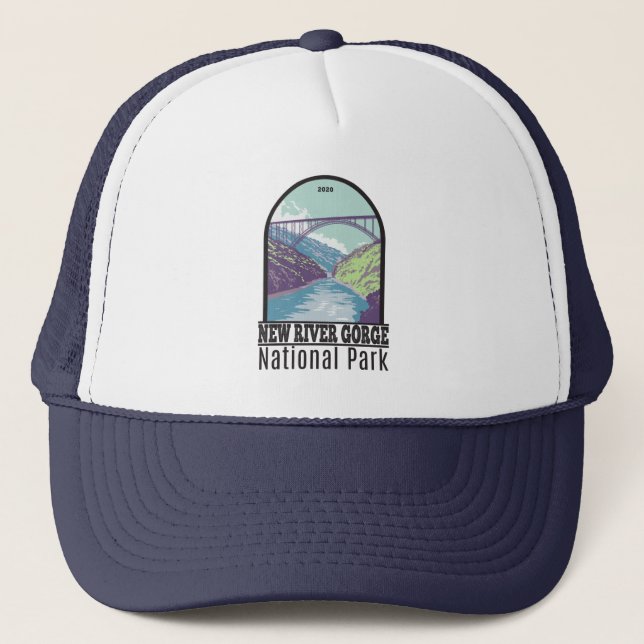 National Park der New River Gorge West Virginia Br Truckerkappe (Vorderseite)