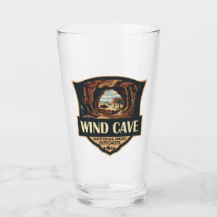 National Park der Windhöhlen - Illustration Retro Glas