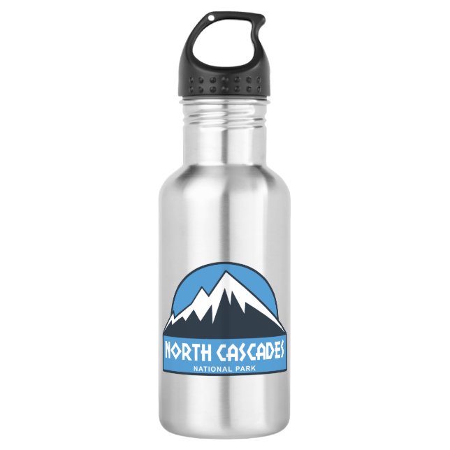 National Park North Cascades Edelstahlflasche (Vorderseite)