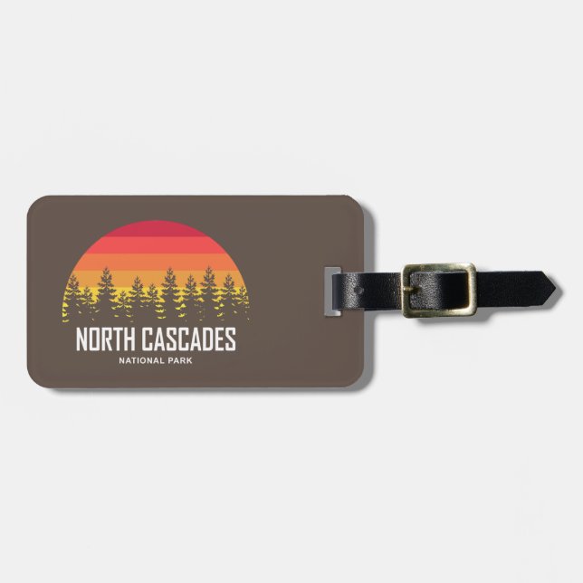 National Park North Cascades Gepäckanhänger (Vorderseite horizontal)