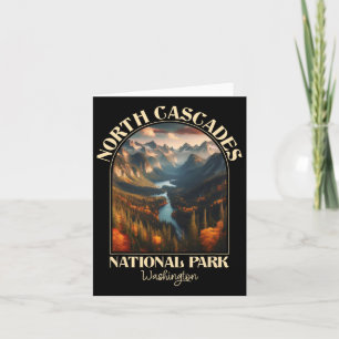 National Park North Cascades Herbstsaison Camping Karte