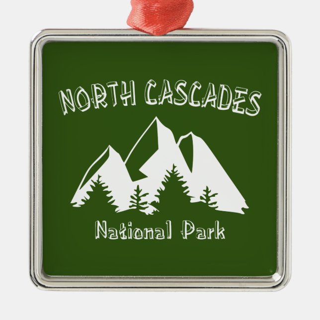 National Park North Cascades Ornament Aus Metall (Vorne)