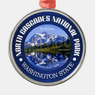 National Park North Cascades Ornament Aus Metall