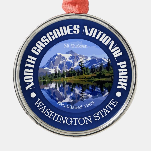 National Park North Cascades Ornament Aus Metall (Vorne)