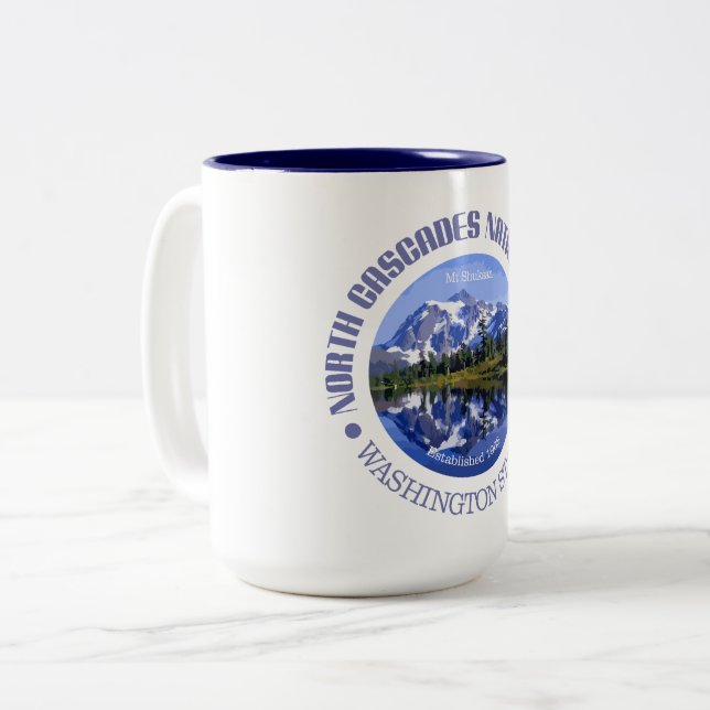 National Park North Cascades Zweifarbige Tasse (Vorderseite Links)