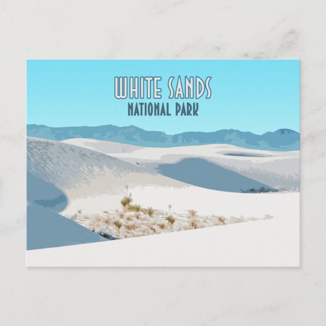 National Park White Sands New Mexico Postkarte (Vorderseite)