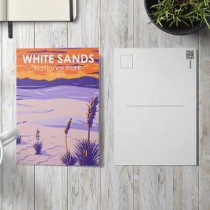 National Park White Sands New Mexico Vintag Postkarte