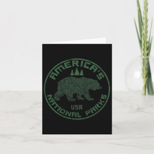 National Parks Bear Hiking Travel Camping Outdoors Karte