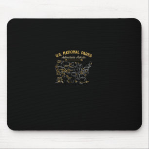 National Parks Hoodie Karte Camping Frauen Männer Mousepad
