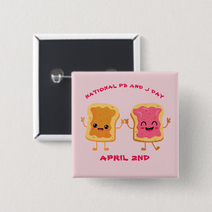 National Peanut Butter and Jelly Day 2. April Button
