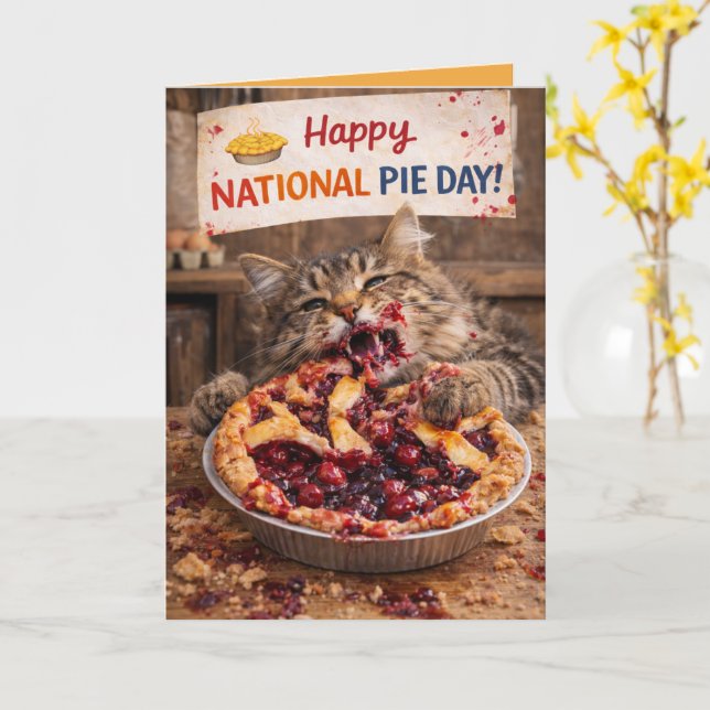 National Pie Day Card, Only Have Pies For You Karte (Gelbe Blume)