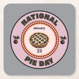 National Pie Day Cherry Pie Rechteckiger Pappuntersetzer