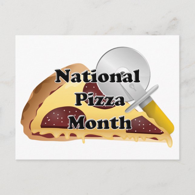 National Pizza Month Postkarte (Vorderseite)