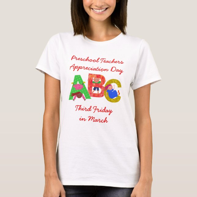 National Preschool Teachers Appreption Day T-Shirt (Vorderseite)
