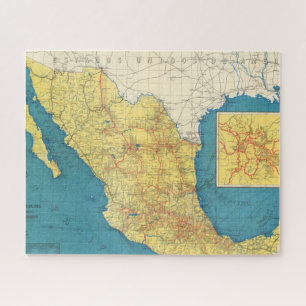 National Railroads of Mexico Map