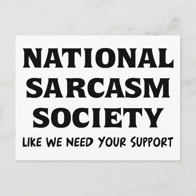 National Sarcasm Postkarte (Vorderseite)