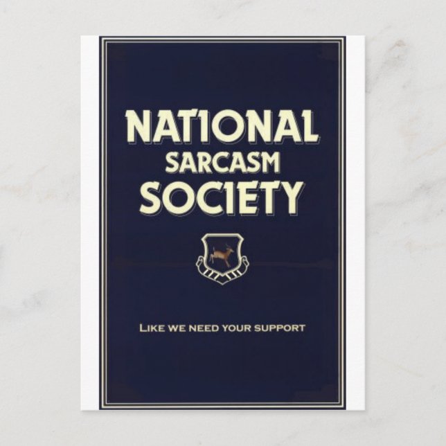 National-Sarcasm-Society Postkarte (Vorderseite)