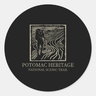 National Scenic Trail - Potomac Heritage Trail Wan Runder Aufkleber