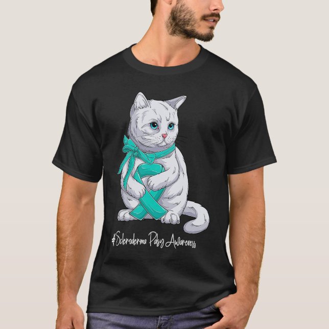 National Scleroderma Awareness Month Teal Ribbon C T-Shirt (Vorderseite)