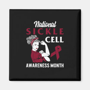 National Sickle Cell Awareness Montag Burgundy Rib Magnet