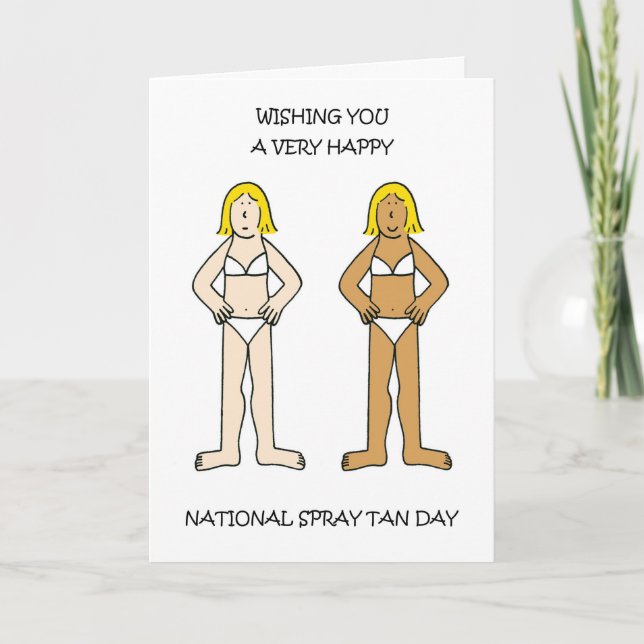 National Spray Tan Day March 6th Karte (Vorderseite)