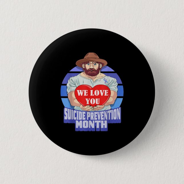 National Suicide Prevention Month Concerned Dad Lo Button (Vorderseite)